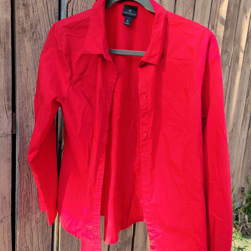 Red long sleeve shirt